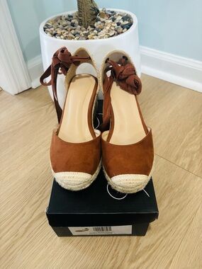 Women’s Espadrille Wedge Sandals - Brown